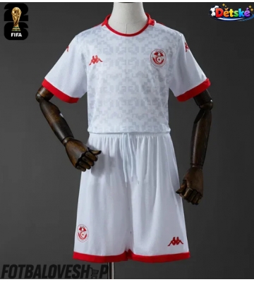 Tunisko Dětské Venkovní Dres MS 2026 Krátký Rukáv (+ trenýrky)